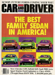 CAR & DRIVER 1993 JULY - DINAN 850i, LIGHTNING vs. SS45